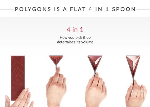 Polygons 3-in-1 Flat Measuring Spoon